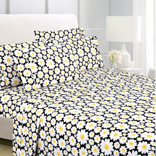 AMERICANHOMECOLLECTION Microfiber Floral Sheet Set
