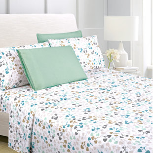 AMERICANHOMECOLLECTION Microfiber Floral Sheet Set