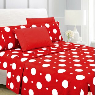 AMERICANHOMECOLLECTION Microfiber Polka Dots Sheet Set