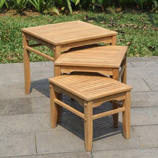 BAY ISLE HOME™ Christa Teak Side Table (Set of 3)