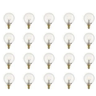 GLOBE ELECTRIC COMPANY 5 Watt E12/Candelabra Dimmable 2200K Incandescent Bulb (Set of 20)