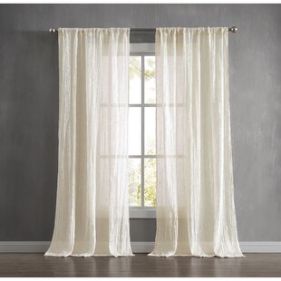 French Connection Solid Semi-Sheer Rod Pocket Curtain Panels (Set of 2)