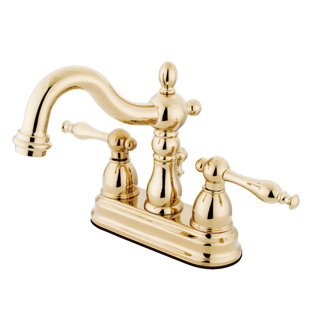 KINGSTON BRASS Heritage Centerset Bathroom Faucet with Drain Assembly