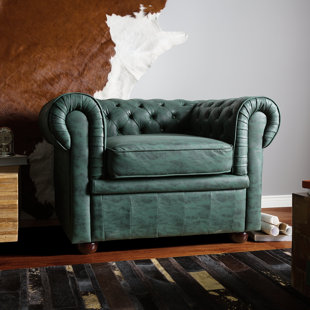 ROSALIND WHEELER Groton Upholstered Chesterfield Chair