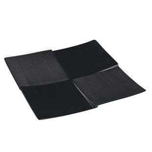 Yanco Black Pearl Melamine Platter (Set of 12)