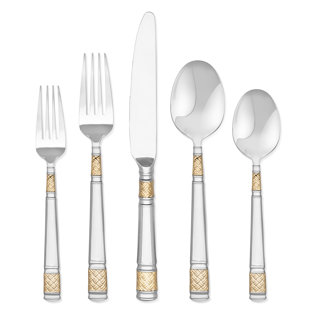 ARGENT ORFEVRES™ Orava 5 Piece 18/10 Stainless Steel Flatware Set, Service for 1