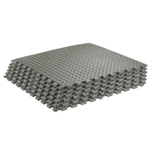 SIVAN HEALTH AND FITNESS Sivan Sorbus 24" Floor Play Mat Interlocking Se of 6 in Grey