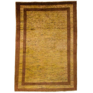 CARPETFINE Handgefertigter Teppich aus Wolle in Braun