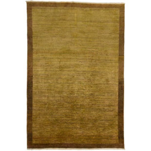 CARPETFINE Solid Colour Hand Woven 194 X 290cm Green Area Rug