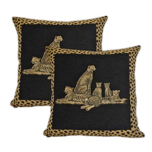 SHERRY KLINE Animal Print Polyester Throw Pillow (Set of 2)