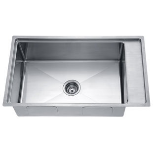 DAWN USA 33.125'' L Undermount Single Bowl Stainless Steel Kitchen Sink