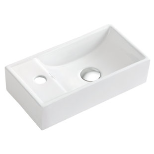 Dawn USA 8.5'' White Ceramic Rectangular Bathroom Sink