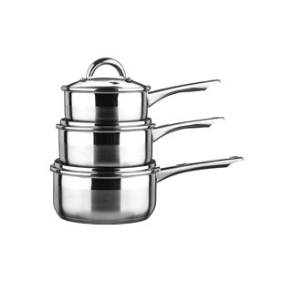 Symple Stuff Ewald 3 Piece Stainless Steel Cookware Set