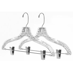 WHITMOR, INC Crystal Plastic Suit Hanger for Suit/Coat (Set of 2)