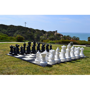 MEGACHESS 25" Giant Plastic Chess Set with Quick Fold Nylon Board