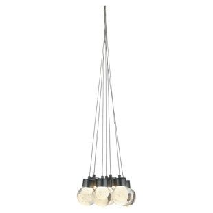 WILLISTON FORGE Geiger 7 - Light Satin Chrome LED Cluster Pendant