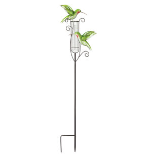 REGAL ART & GIFT Capri Rain Gauge Stake - Hummingbird
