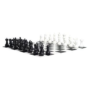 MEGACHESS 12" Giant Plastic Chess Set with Plastic Board