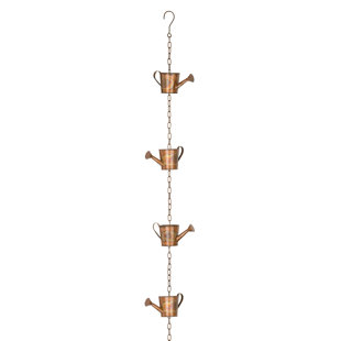 REGAL ART & GIFT Rain Chain - Copper Watering Can