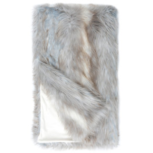 DONNA SALYER'S FABULOUS-FURS Limited Edition Faux Fur Throw Siberian Fox