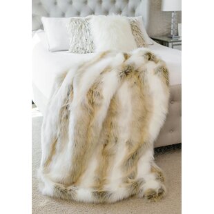 DONNA SALYER'S FABULOUS-FURS Limited Edition Faux Fur Throw Arctic Fox