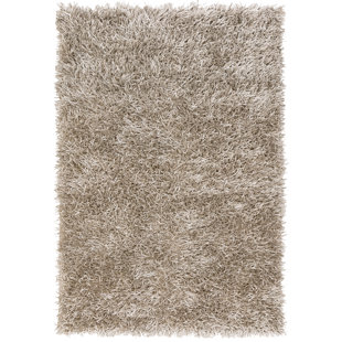 MERCER41 Marlene Solid Colour Hand Woven Silver Area Rug