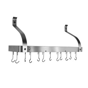 ENCLUME Solid Copper Handcrafted Rectangle Wall Mounted Pot Rack