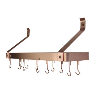 ENCLUME Handcrafted Gourmet Deep Stainless Steel Wall Mounted Pot Rack