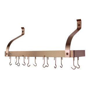 ENCLUME Solid Copper Handcrafted Wall Mounted Pot Rack