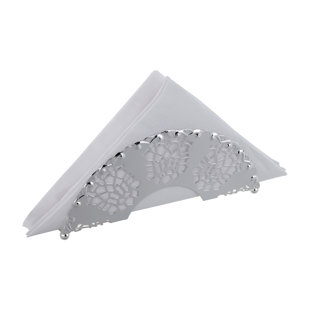 CORBELL SILVER COMPANY Queen Anne Silver Plated Freestanding Napkin Holder