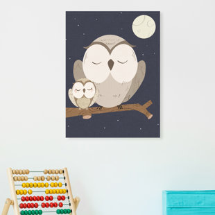 HONEYBEE NURSERY Leinwand Hinrik Eulenfamilie