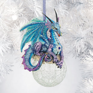 DESIGN TOSCANO Frost the Gothic Dragon Holiday Ornament