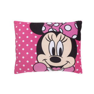 NoJo Disney Minnie Mouse Soft Decorative Toddler Lumbar Rectangular Polyester Pillow Cover & Insert