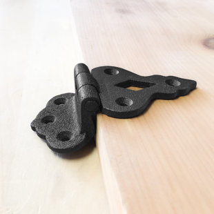 THE RENOVATORS SUPPLY INC. Hoosier Black Iron Cabinet Hinge 3/8 Offset 3 12 W Renovators Supply (Set of 4)