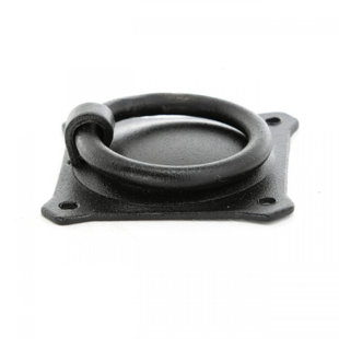THE RENOVATORS SUPPLY INC. Wrought Iron Mission Style Ring Pull Black Cabinet (Set of 4)