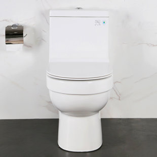 KDK HOME 6 Gallons Per Minute GPF Round Floor Mounted One-Piece Toilet (Seat Included)