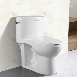 KDK HOME 1.6 Gallons GPF Round Comfort Height Floor Mounted Kit (Seat Included)