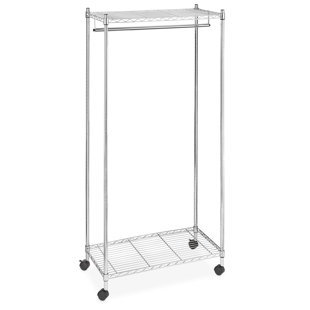 REBRILLIANT 18'' Metal Rolling Clothing Rack