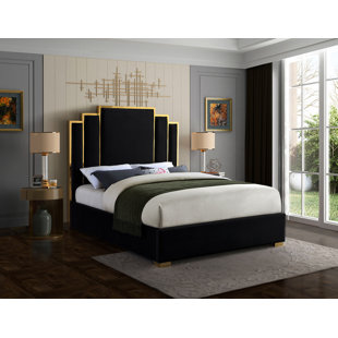 MERCER41 Amaia Tufted Solid Wood and Upholstered Platform Bed