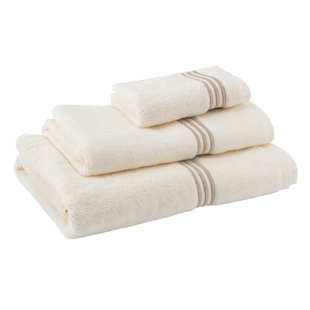 HAMBURG HOUSE Triple Line 3 Piece 100% Cotton Towel Set