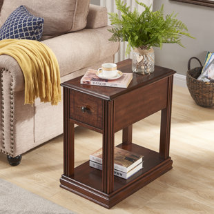 CANORA GREY Rutledge Solid Wood Top End Table with Storage