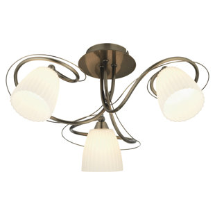 ROSALIND WHEELER Vytis Glass Semi Flush Mount