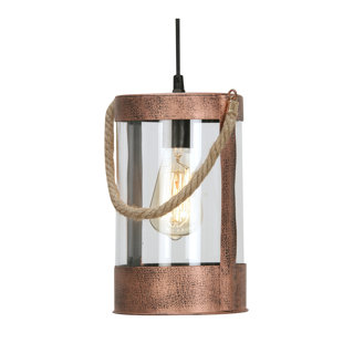 BREAKWATER BAY Shipley Heights 1 - Light Copper Cylinder Pendant