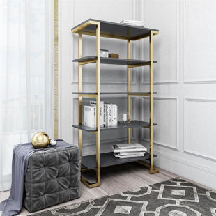 COSMOLIVING BY COSMOPOLITAN Steel Etagere Bookcase