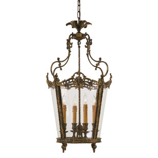 METROPOLITAN BY MINKA Vintage 4 - Light Lantern Geometric Chandelier