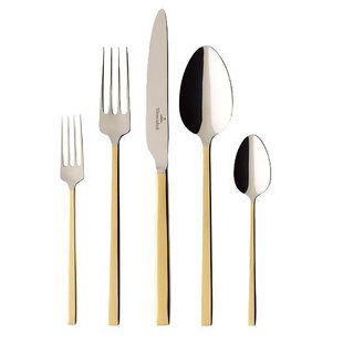 Villeroy & Boch La Classica 5 Piece 18/10 Stainless Steel Flatware Set, Service for 1