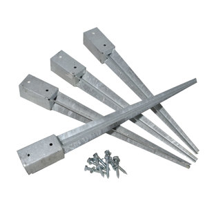 Gaspo Silver Metal Post Sleeve/Shield for Posts (Set of 4)