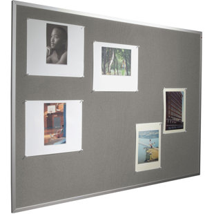 MOORECO Fab Tak Wall Mounted Cork Framed Bulletin Board