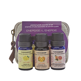 T-ZONEHEALTH Energise 3 Piece 10ml Essential Oils Set
