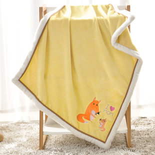HOME SOFT THINGS Yellow Fleece Baby Blanket